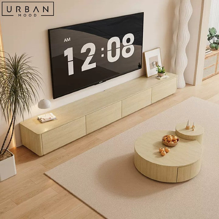 GRONY Modern Japandi TV Console and Coffee Table - URBANMOOD