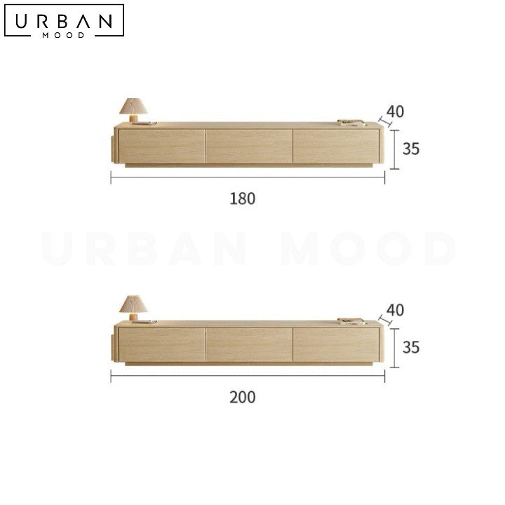 GRONY Modern Japandi TV Console and Coffee Table - URBANMOOD