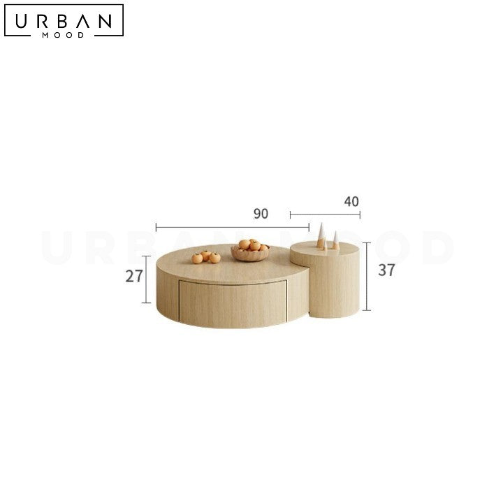 GRONY Modern Japandi TV Console and Coffee Table - URBANMOOD
