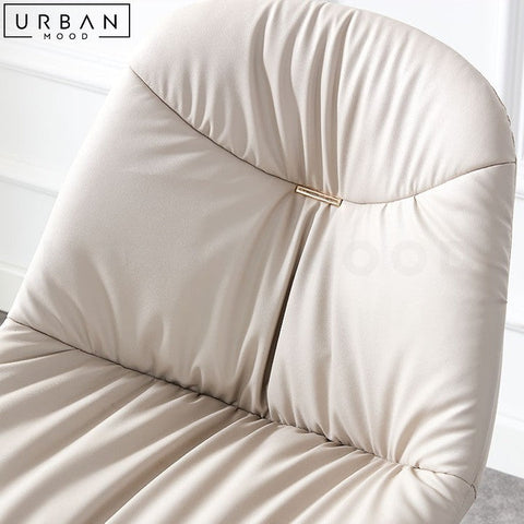 HENRIQ Modern Leather Chair with Metal Frame - URBANMOOD