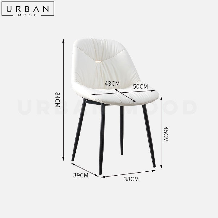 HENRIQ Modern Leather Chair with Metal Frame - URBANMOOD