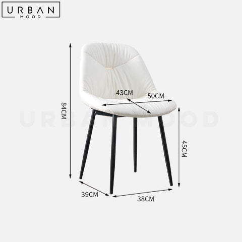 HENRIQ Modern Leather Chair with Metal Frame - URBANMOOD