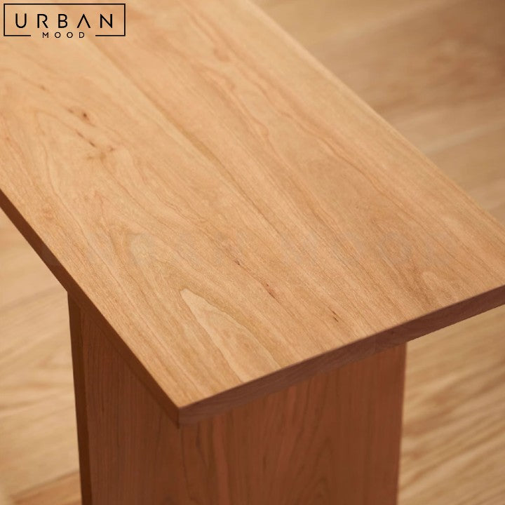 HENTS Japandi Solid Wood Dining Bench Minimalist Design - URBANMOOD