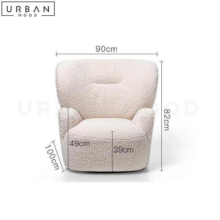 HERTA Modern Boucle Chair Comfortable Stylish Design - URBANMOOD