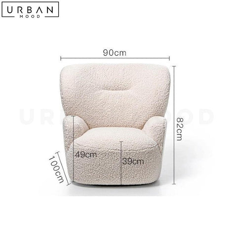 HERTA Modern Boucle Chair Comfortable Stylish Design - URBANMOOD