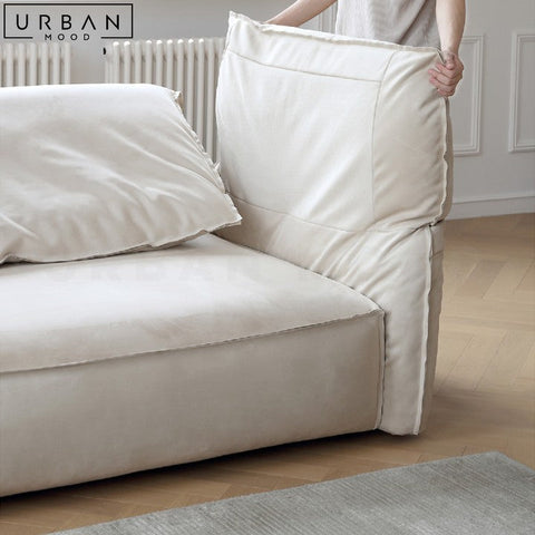 HEUVEL Scandinavian Fabric Sofa with Pine Wood Frame - URBANMOOD