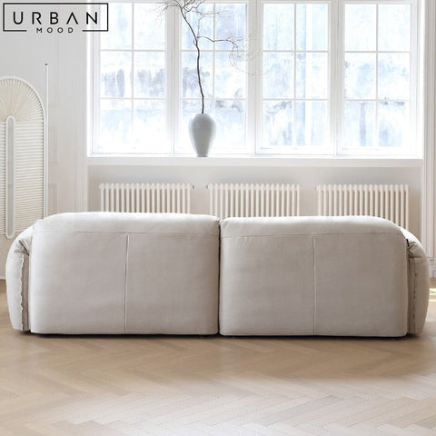 HEUVEL Scandinavian Fabric Sofa with Pine Wood Frame - URBANMOOD