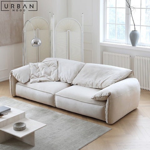 HEUVEL Scandinavian Fabric Sofa with Pine Wood Frame - URBANMOOD