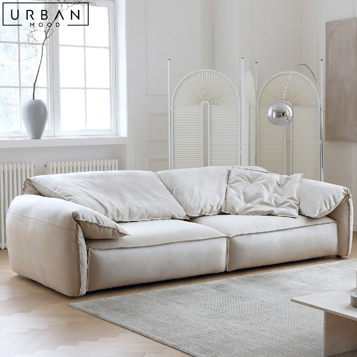 HEUVEL Scandinavian Fabric Sofa with Pine Wood Frame - URBANMOOD