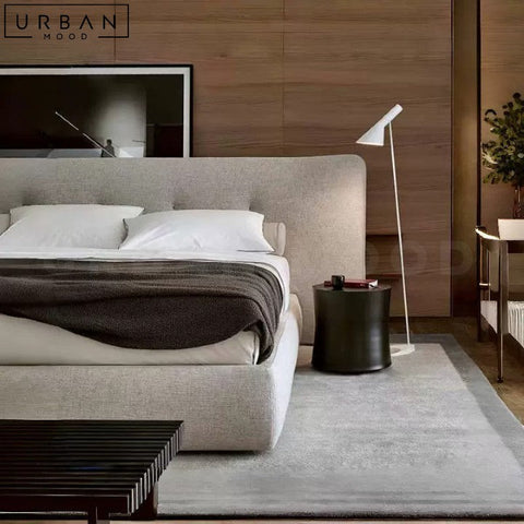 HILLS Modern Fabric Bedframe Pine Wood Structure - URBANMOOD