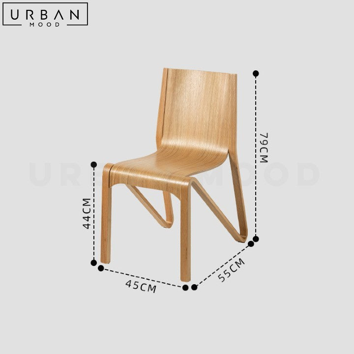 HOPE Modern Japandi Solid Wood Dining Chair - URBANMOOD