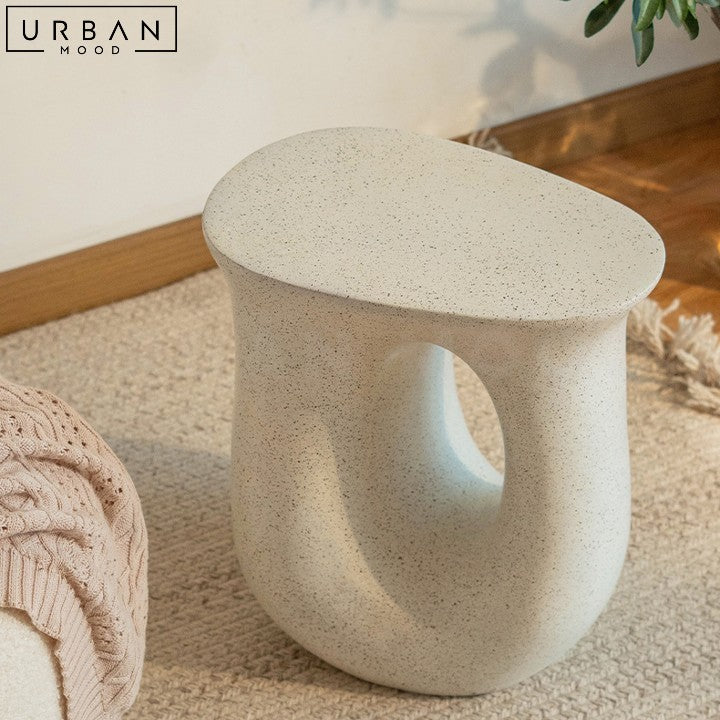 HOWL Wabi Sabi Resin Side Table with Organic Design - URBANMOOD