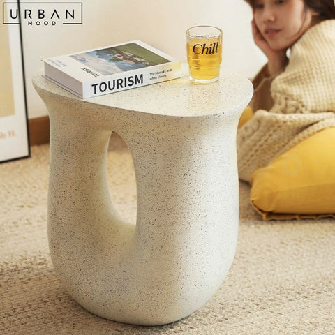 HOWL Wabi Sabi Resin Side Table with Organic Design - URBANMOOD