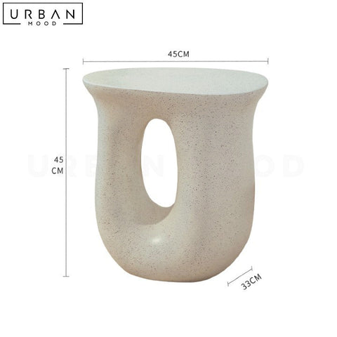 HOWL Wabi Sabi Resin Side Table with Organic Design - URBANMOOD