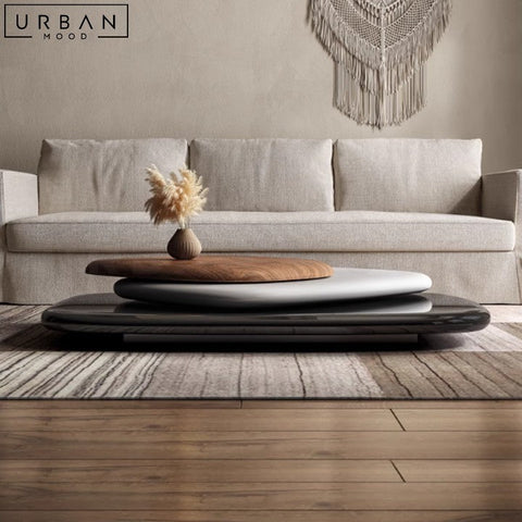 HUERTA Modern Minimalist Veneer Coffee Table - URBANMOOD
