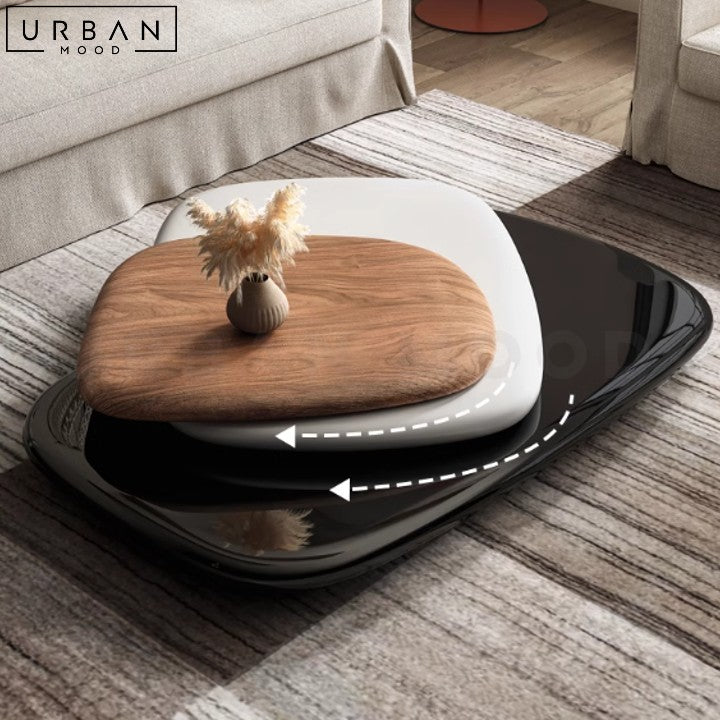 HUERTA Modern Minimalist Veneer Coffee Table - URBANMOOD
