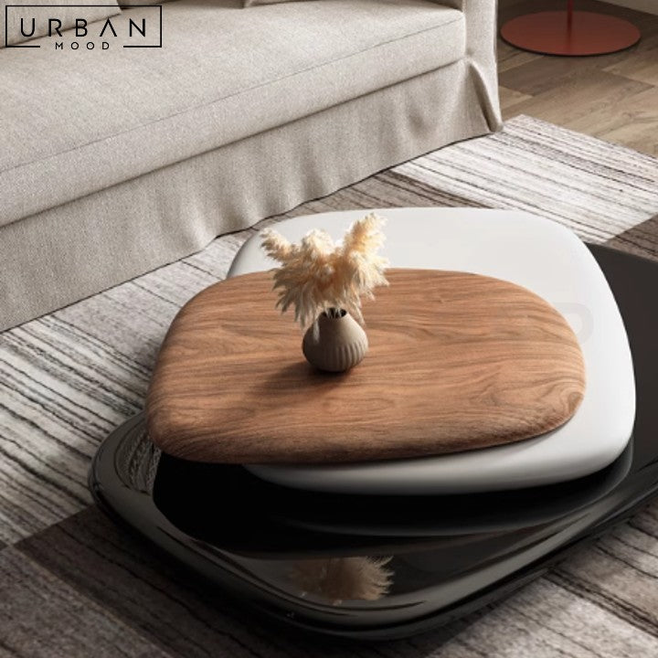HUERTA Modern Minimalist Veneer Coffee Table - URBANMOOD