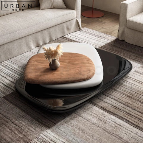 HUERTA Modern Minimalist Veneer Coffee Table - URBANMOOD