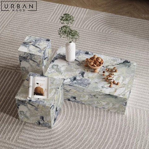 INAS Luxury Italian Marble Coffee Table Modern Design - URBANMOOD