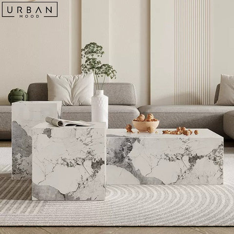 INAS Luxury Italian Marble Coffee Table Modern Design - URBANMOOD