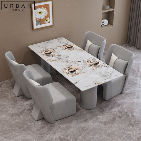JACOBS Modern Sintered Stone Dining Table Sleek Design - URBANMOOD