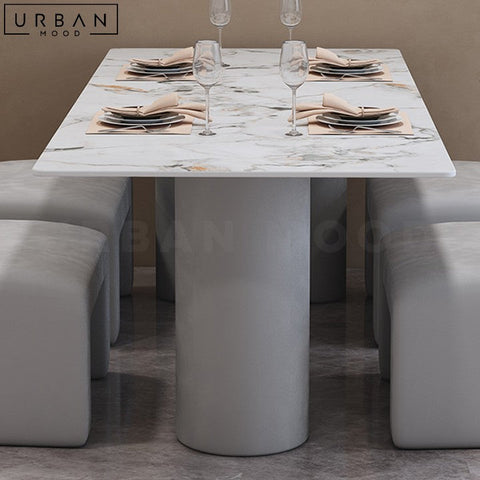 JACOBS Modern Sintered Stone Dining Table Sleek Design - URBANMOOD