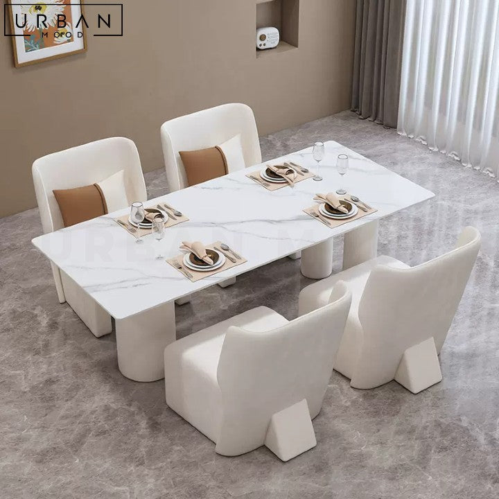 JACOBS Modern Sintered Stone Dining Table Sleek Design - URBANMOOD