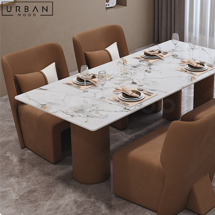 JACOBS Modern Sintered Stone Dining Table Sleek Design - URBANMOOD