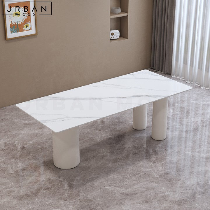 JACOBS Modern Sintered Stone Dining Table Sleek Design - URBANMOOD