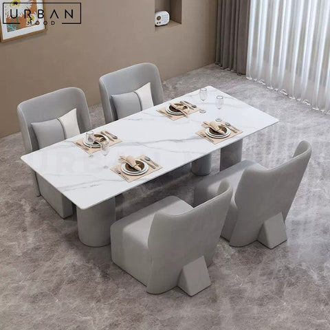 JACOBS Modern Sintered Stone Dining Table Sleek Design - URBANMOOD