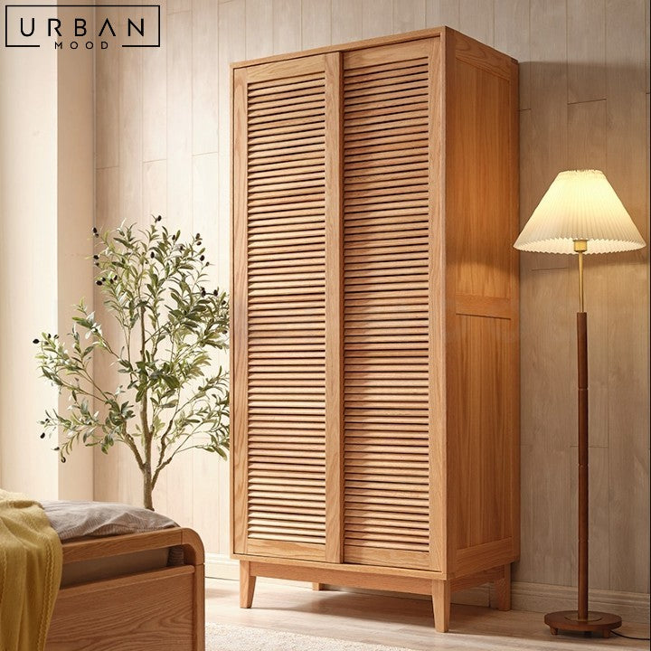 JENKIN Japandi Solid Wood Storage Wardrobe - URBANMOOD