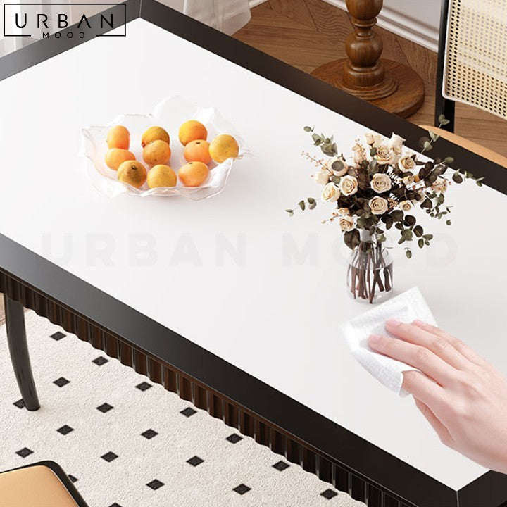 JIMENEZ Retro Antibacterial Sintered Stone Dining Table - URBANMOOD