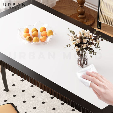 JIMENEZ Retro Antibacterial Sintered Stone Dining Table - URBANMOOD