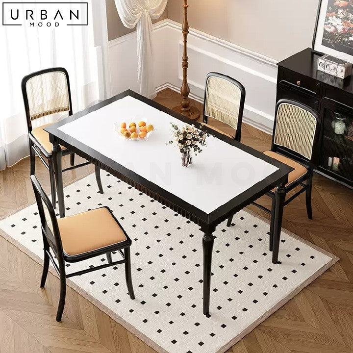 JIMENEZ Retro Antibacterial Sintered Stone Dining Table - URBANMOOD