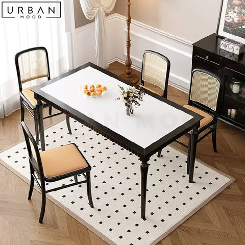 JIMENEZ Retro Antibacterial Sintered Stone Dining Table - URBANMOOD