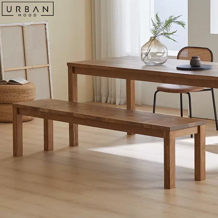 JULIETA Solid Wood Bench for Scandinavian Japandi Interiors - URBANMOOD