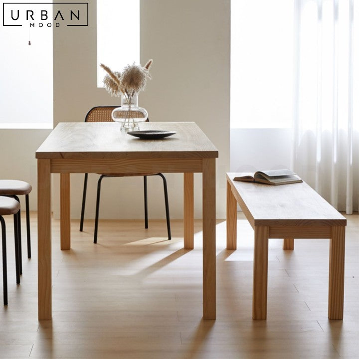 JULIETA Solid Wood Bench for Scandinavian Japandi Interiors - URBANMOOD