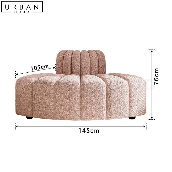 KARLIN Japandi Boucle Corner Sofa Modular Elegant Design - URBANMOOD