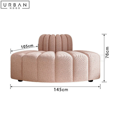 KARLIN Japandi Boucle Corner Sofa Modular Elegant Design - URBANMOOD