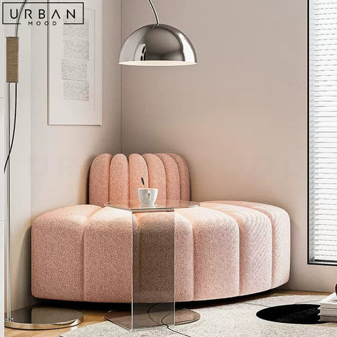 KARLIN Japandi Boucle Corner Sofa Modular Elegant Design - URBANMOOD