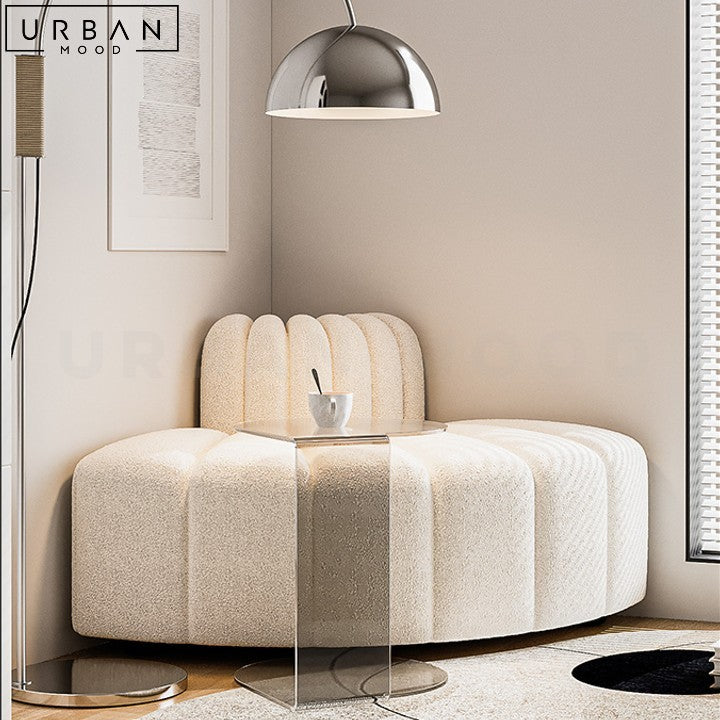 KARLIN Japandi Boucle Corner Sofa Modular Elegant Design - URBANMOOD