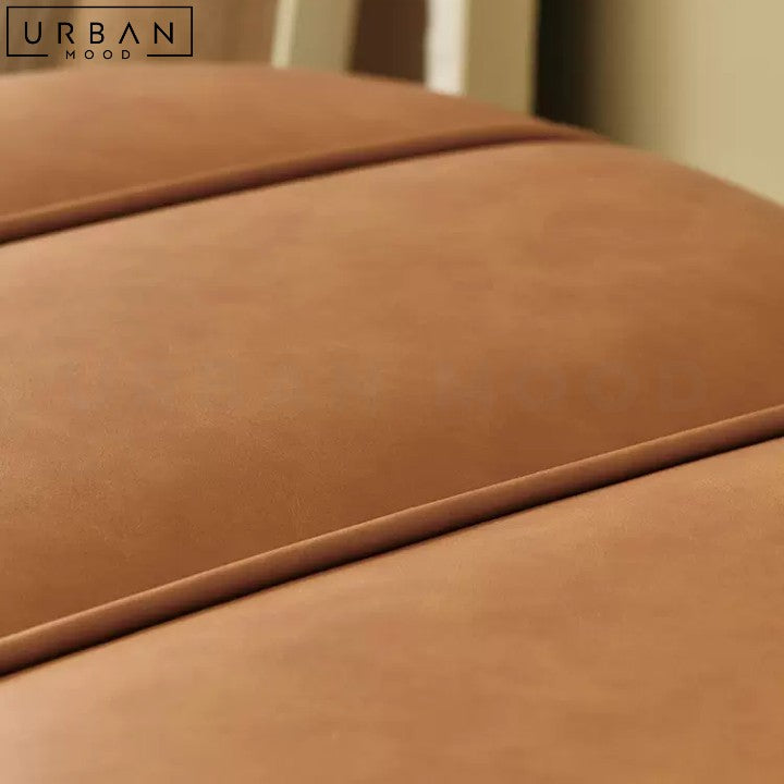 KASER Modern Faux Leather Bench with Metal Legs - URBANMOOD