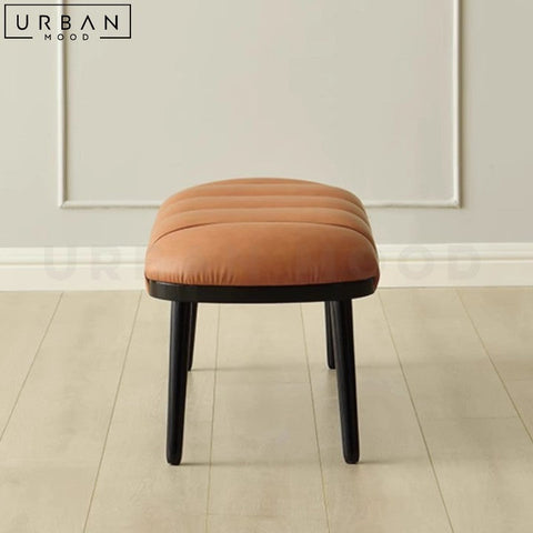 KASER Modern Faux Leather Bench with Metal Legs - URBANMOOD