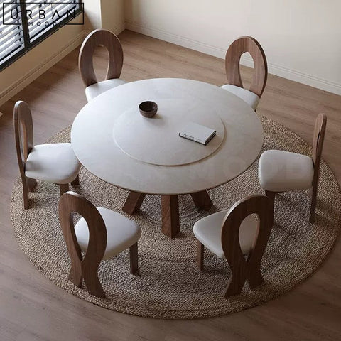 KENIA Modern Solid Wood Round Dining Table Outdoor - URBANMOOD