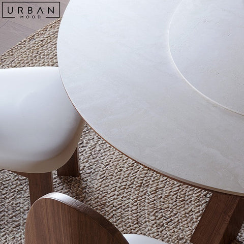 KENIA Modern Solid Wood Round Dining Table Outdoor - URBANMOOD