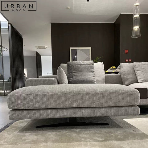 KIMBER Modern Fabric Sofa Structured Silhouette Luxury - URBANMOOD