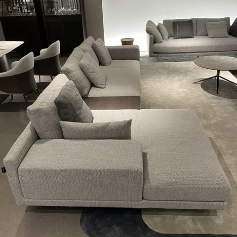 KIMBER Modern Fabric Sofa Structured Silhouette Luxury - URBANMOOD