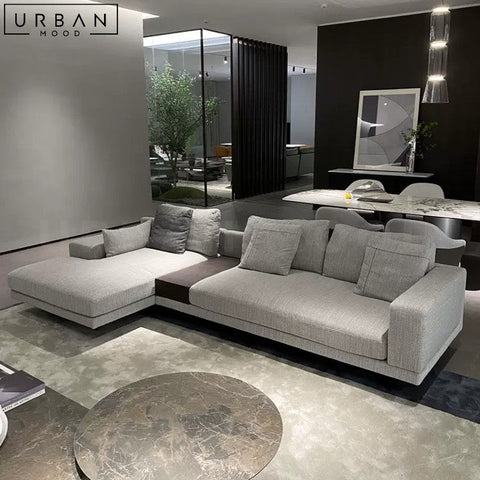 KIMBER Modern Fabric Sofa Structured Silhouette Luxury - URBANMOOD