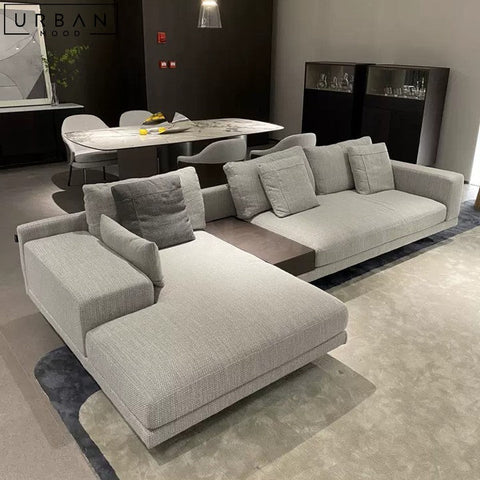 KIMBER Modern Fabric Sofa Structured Silhouette Luxury - URBANMOOD