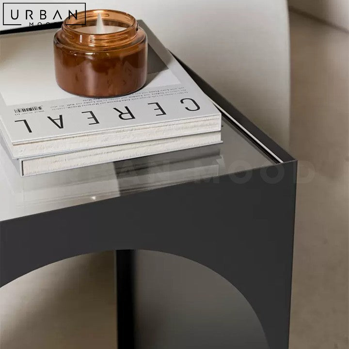 KLEMEN Modern Acrylic Side Table Sleek Design - URBANMOOD